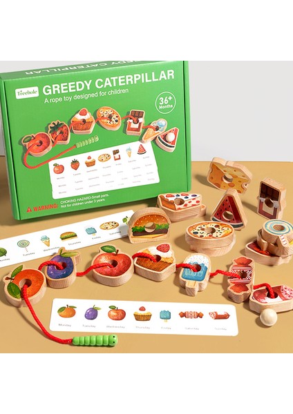 Tırtıl Ip Delme Boncuk Oyunu Eğitim Malzemesi (Yurt Dışından) fiyatları