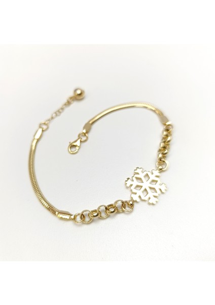 Kar Tanesi Bileklik Künye 14 Ayar Altın Hd Videolu modelleri