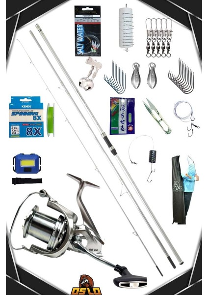Surf Max 10000 Daiwa Crosscast 420CM 100-225GR Profesyonel Surf Olta Seti