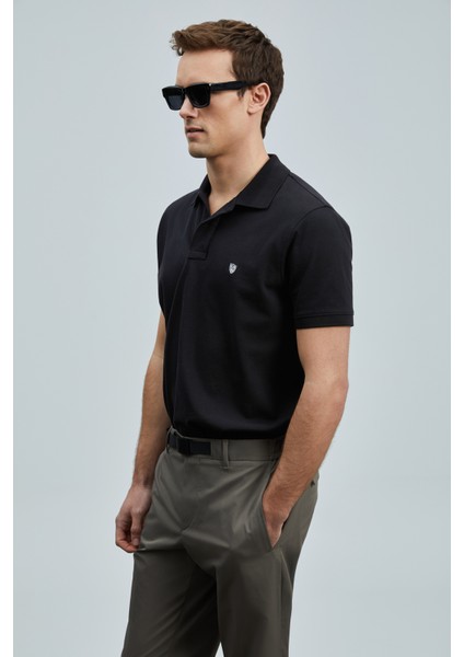 Laon Smart Erkek Polo Tişört Siyah