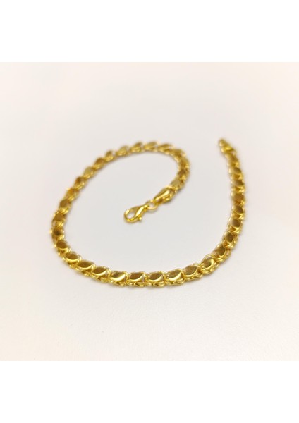 Pullu Arpa Zincir Bileklik Künye 14 Ayar Altın Hd Videolu modelleri