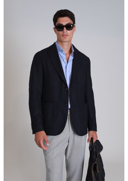 Dor Spor Erkek Blazer Ceket Slim Fit Siyah