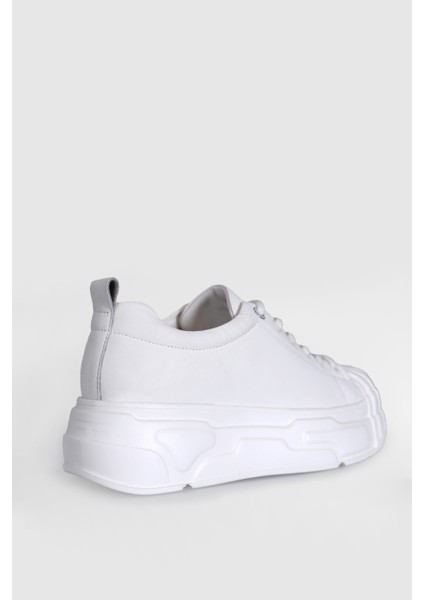 121230004 Jesıca Beyaz Kadın Hakiki Deri Spor Ayakkabı