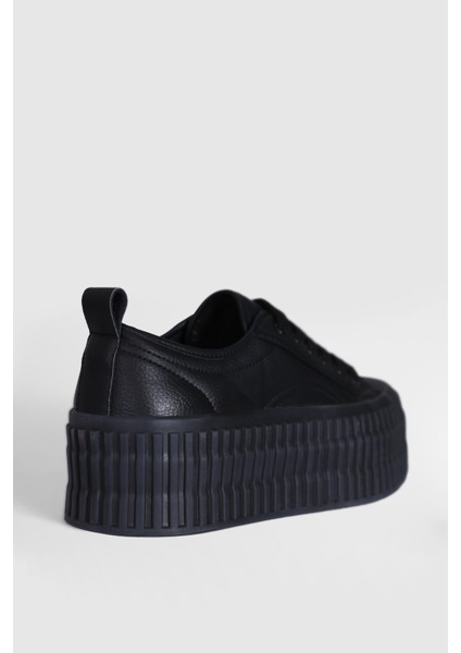 Diana Siyah Kadın Deri Sneaker Ayakkabı 121230013