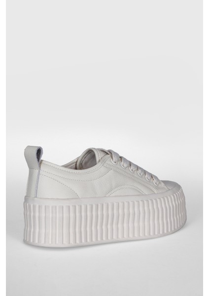 Diana Beyaz Kadın Deri Sneaker Ayakkabı 121230013