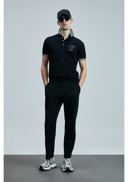 Everes Smart Erkek Polo Tişört Siyah