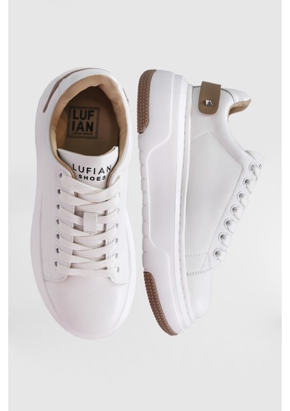 Adel Beyaz Hakiki Deri Kadın Sneaker Ayakkabı 121230017