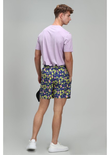 Geometrıc Erkek Deniz Şortu Siyah