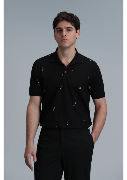 Pascal Smart Erkek Polo Tişört Siyah