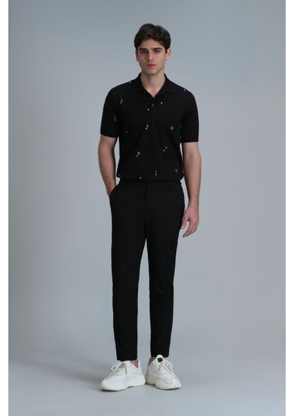 Pascal Smart Erkek Polo Tişört Siyah