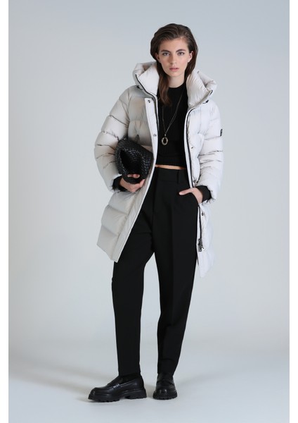 Olıvıa Kaz Tüyü Kadın Mont Siyah