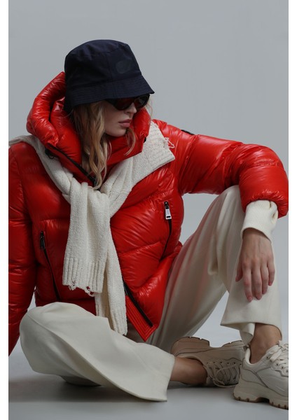 Sun Kaz Tüyü Kadın Mont Siyah