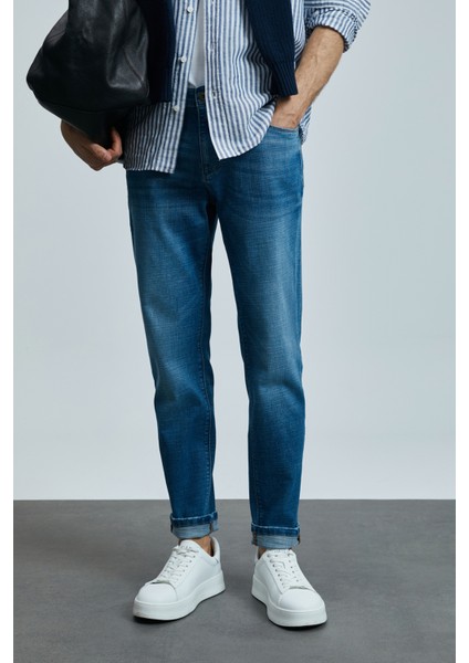 Gerardo Smart Jean Erkek Pantolon Regular Fit Mavi