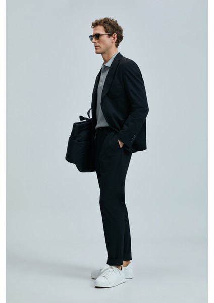Asel Spor Erkek Blazer Ceket Slim Fit Siyah