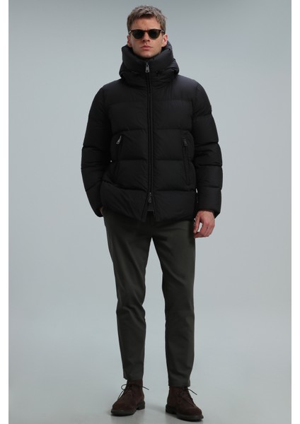 Oversize Minimalist Erkek Kışlık Mont - Regular Fit
