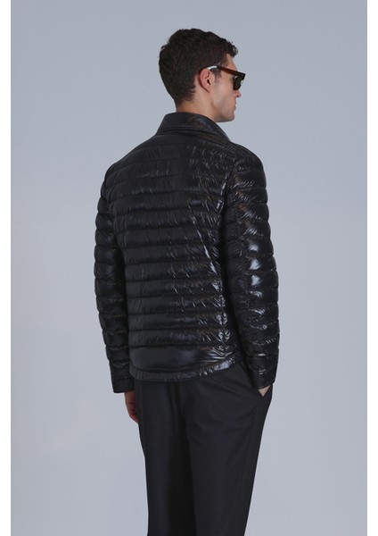 Kane Kaz Tüyü Erkek Mont Siyah