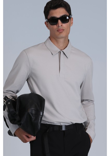 Evan Erkek Uzun Kol Tişört Siyah