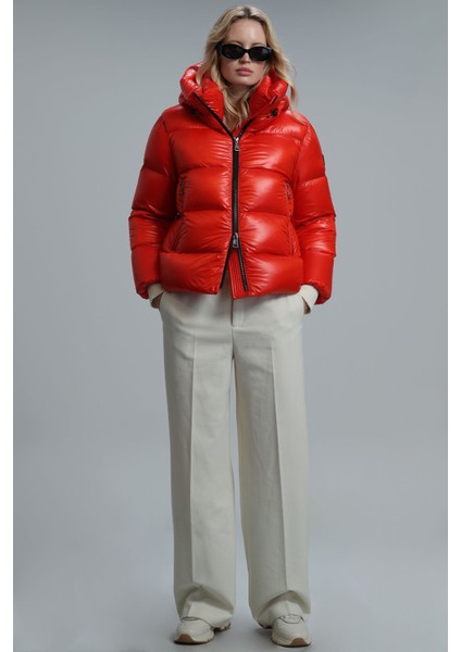 Sun Kaz Tüyü Kadın Mont Siyah