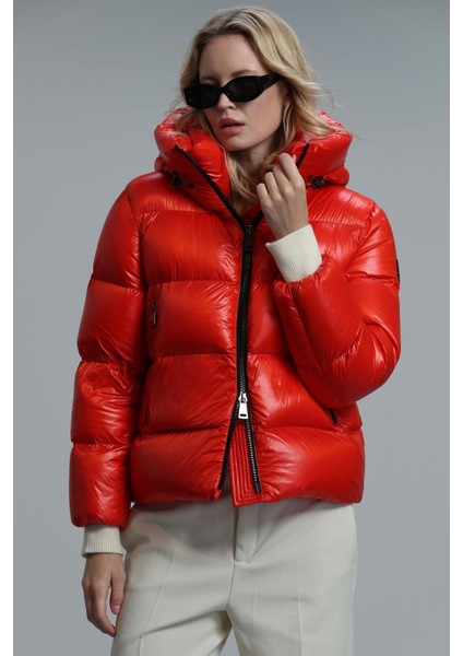 Sun Kaz Tüyü Kadın Mont Siyah