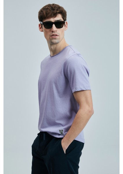 Junya Slim Fit Erkek T-Shirt Lila (111020259)