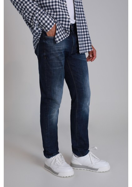 Cedrıc Smart Jean Erkek Pantolon Slim Fit Mavi