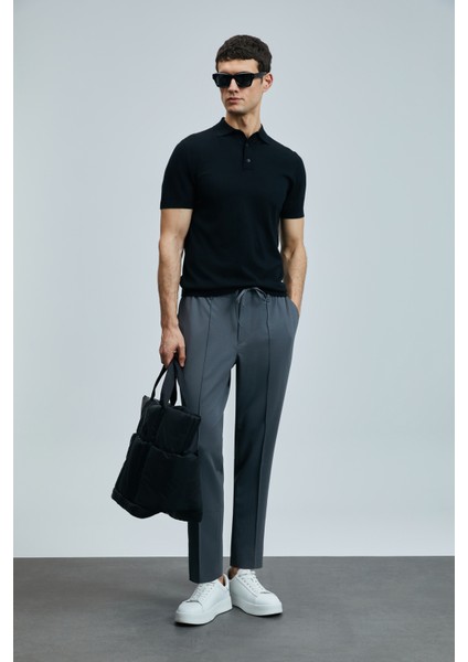 Sımon Smart Erkek Chino Pantolon Slim Fit Siyah