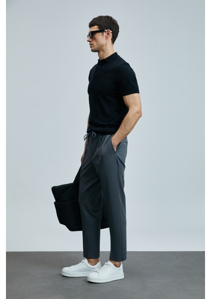 Sımon Smart Erkek Chino Pantolon Slim Fit Siyah