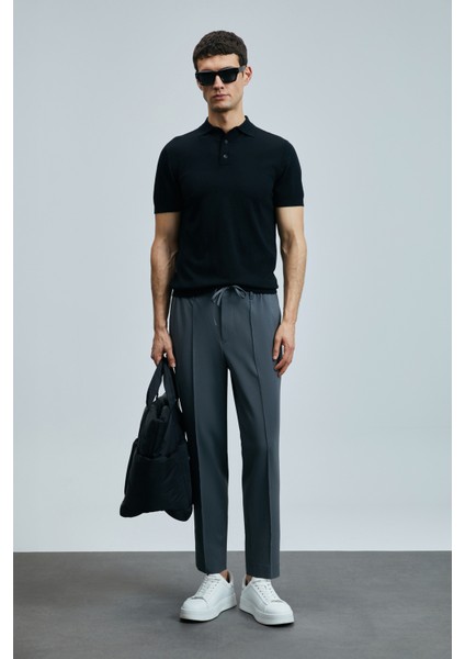 Sımon Smart Erkek Chino Pantolon Slim Fit Siyah