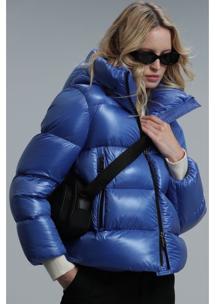 Sun Kaz Tüyü Kadın Mont Siyah