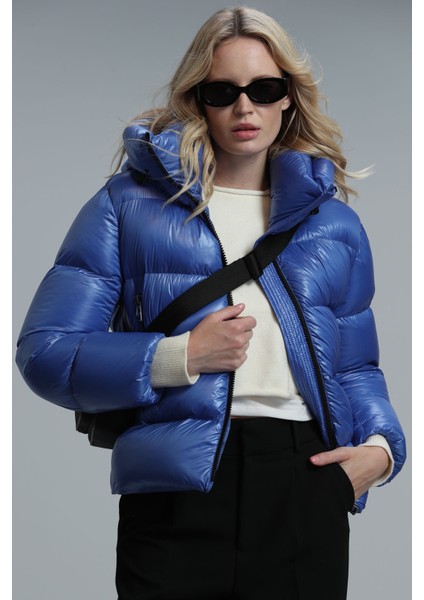 Sun Kaz Tüyü Kadın Mont Siyah