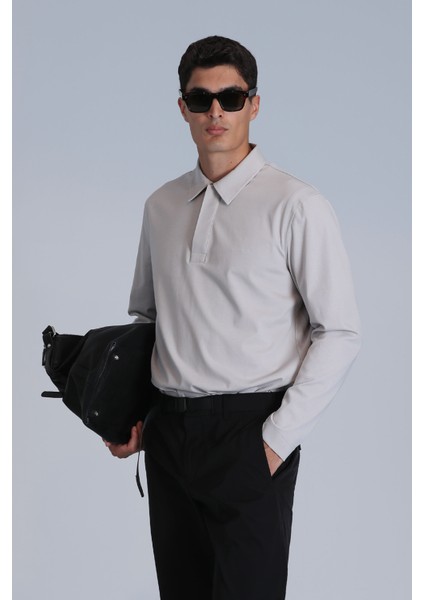 Evan Erkek Uzun Kol Tişört Siyah