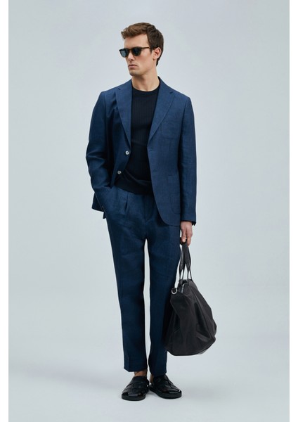 Jaques Spor Erkek Blazer Ceket Slim Fit Lacivert