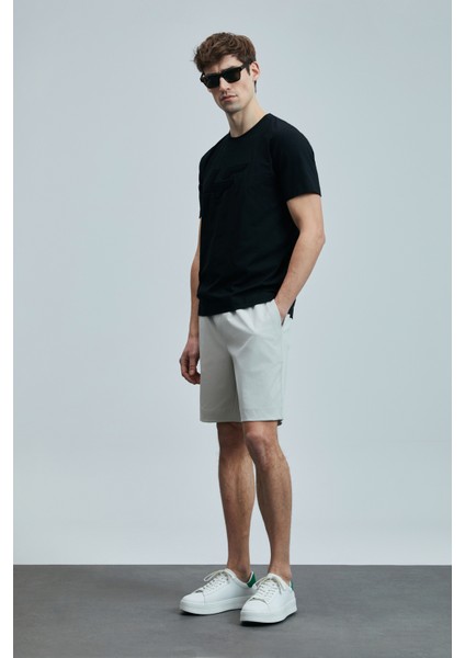 Pamuk Karışımlı Regular Fit Bisiklet Yaka Logolu T Shirt Erkek T Shirt 111020243