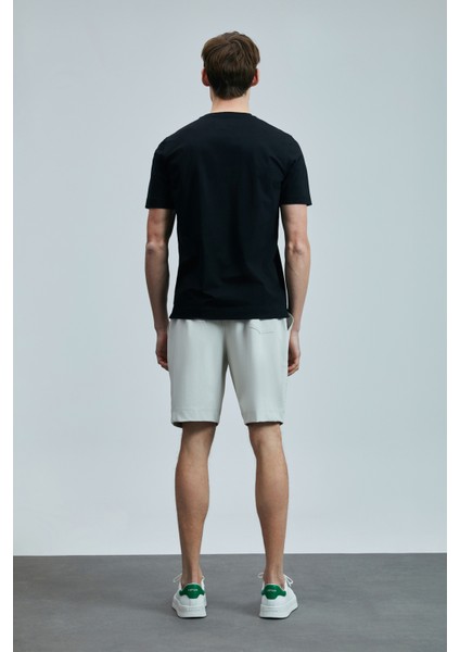 Pamuk Karışımlı Regular Fit Bisiklet Yaka Logolu T Shirt Erkek T Shirt 111020243