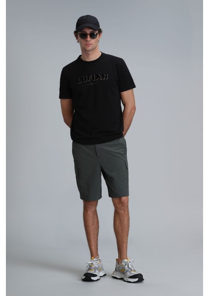 Gold Modern Grafik T- Shirt Siyah