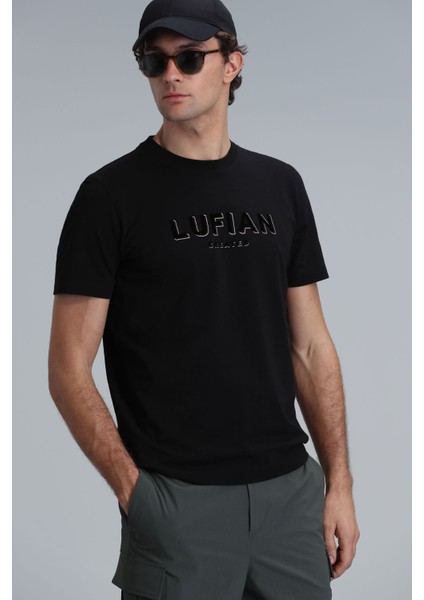 Gold Modern Grafik T- Shirt Siyah