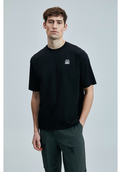 Nımbus Modern Grafik T- Shirt Siyah