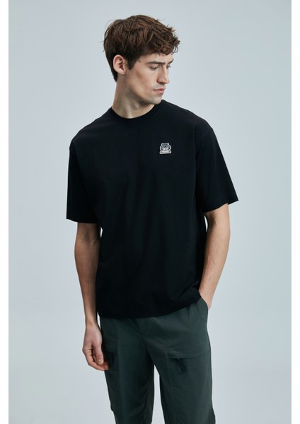 Nımbus Modern Grafik T- Shirt Siyah