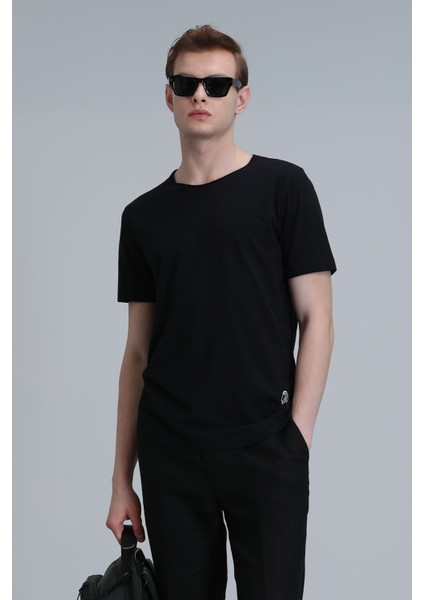 Junya Erkek Basic Tişört Siyah