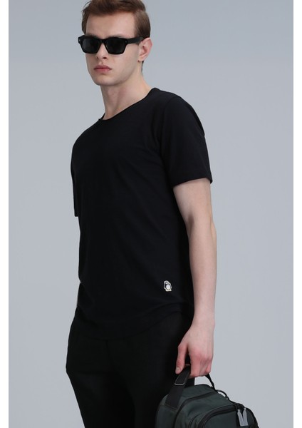 Junya Erkek Basic Tişört Siyah