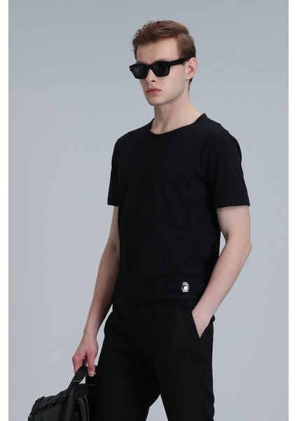 Junya Erkek Basic Tişört Siyah