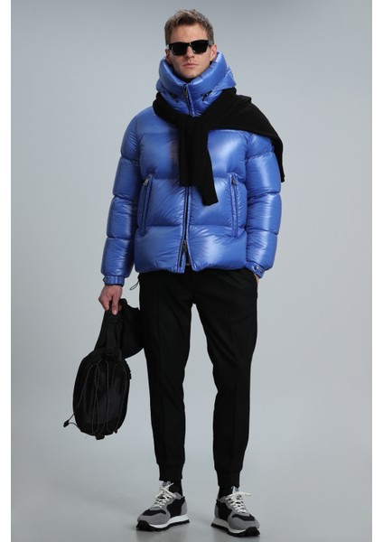 Dougles Kaz Tüyü Erkek Mont Siyah