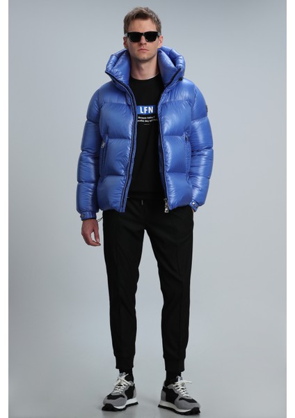 Dougles Kaz Tüyü Erkek Mont Siyah