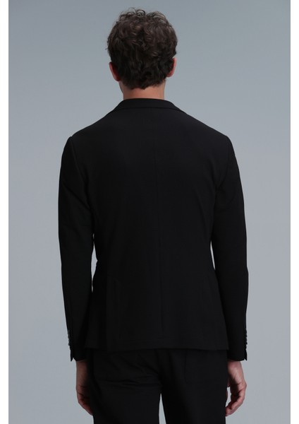 Asel Spor Erkek Blazer Ceket Slim Fit Siyah