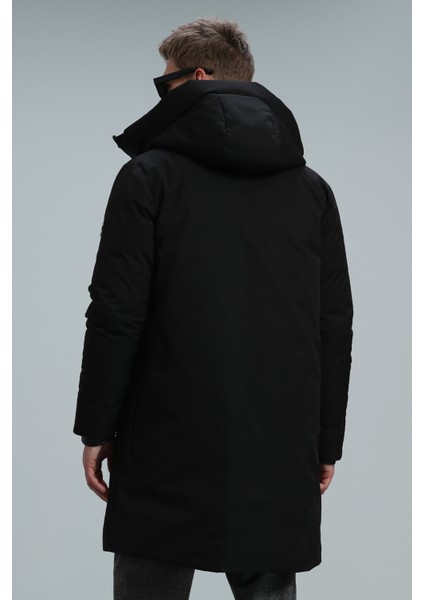 Cole Kaz Tüyü Erkek Mont Siyah