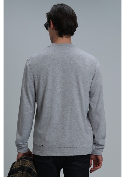 Magnus Erkek Uzun Kol Tişört Antrasit