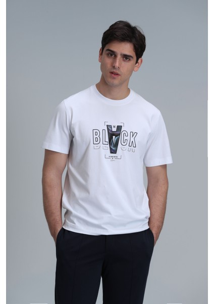 Adrıan Modern Grafik T- Shirt Siyah