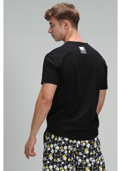 Tuna Modern Grafik T- Shirt Siyah
