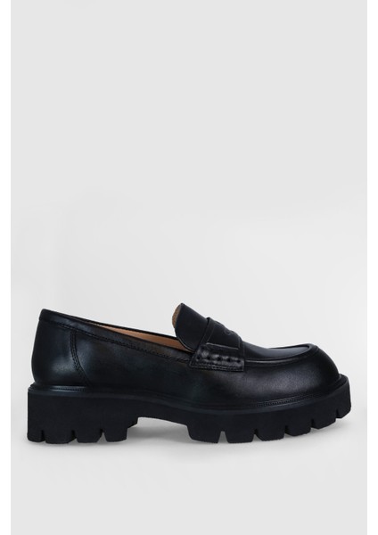 Anna Kadın Deri Ayakkabı Siyah