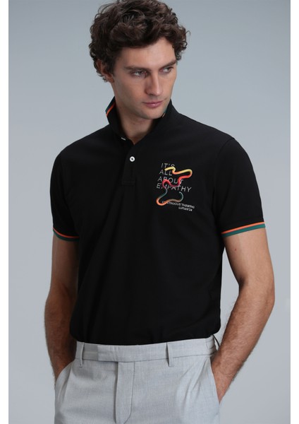 Kıng Smart Erkek Polo Tişört Siyah